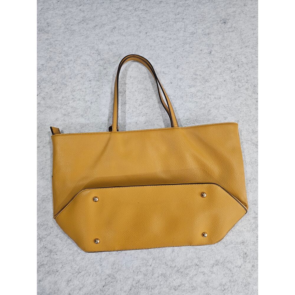 Nine West Yellow Shoulder Bag, 9W logo Charm, Spring Style, Stud Accents, Large - Picture 10 of 12